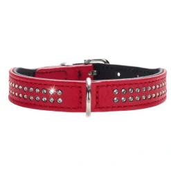 Hunter Diamond petit halsbånd str.37 Rød - 30-34 cm