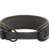 Hunter Divo Hundehalsbånd L 45-55 Brun/Grå - justerbart hundehalsbånd (45-55 cm, B 4,5 cm)