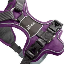 Hunter Divo hundesele M violet/grå just mave 56-73 cm - Balanceret pasform og komfort