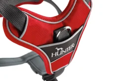 Hunter Divo hundesele S-M rød/grå just mave 52-68 cm - Fleksibel støtte til aktive ture