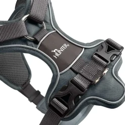 Hunter Divo hundesele XS grå/grå just mave 34-47 cm - Stabil kontrol og komfort