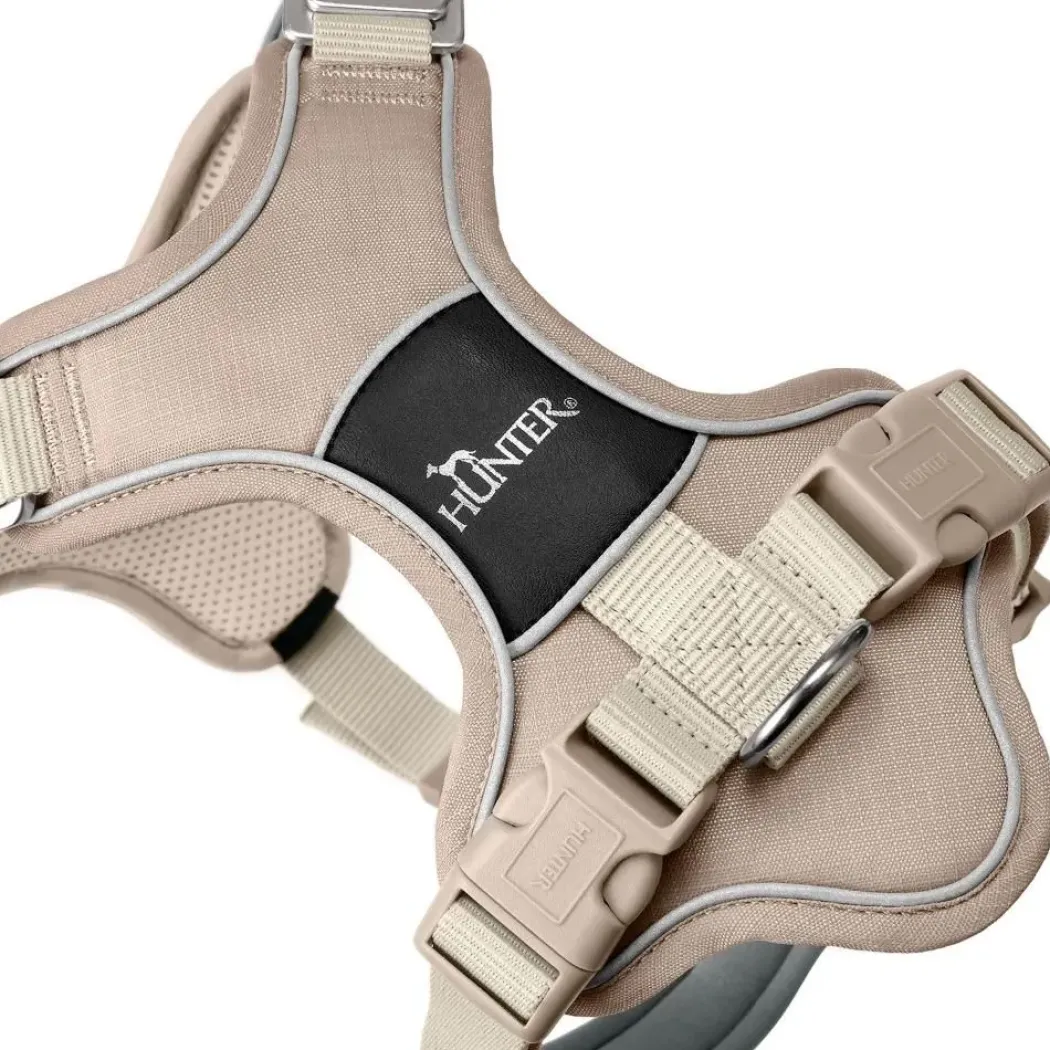 Hunter Divo Up hundesele L-XL beige just mave 79-107 cm - Ekstra stabil støtte og rolig håndtering