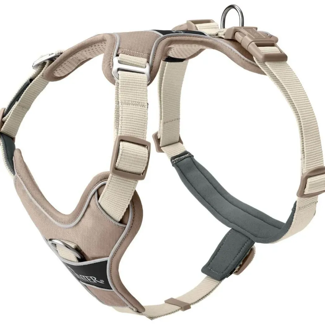 Hunter Divo Up hundesele L-XL beige just mave 79-107 cm - Ekstra stabil støtte og rolig håndtering