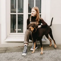 Hunter Finja pullover strik Mørkebrun str 45