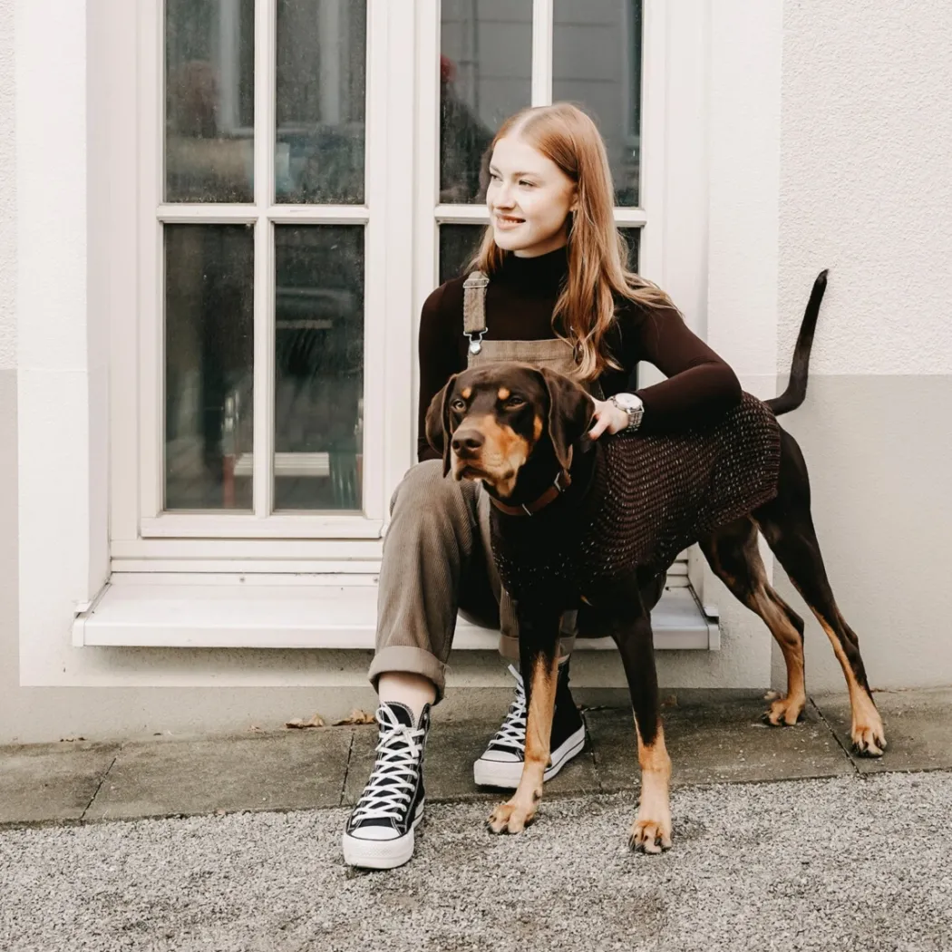 Hunter Finja pullover strik mørkebrun str. 55