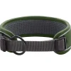 Hunter Halsbånd Divo L Grøn/Grå - justerbart hundehalsbånd (45-55 cm, B 4,5 cm)