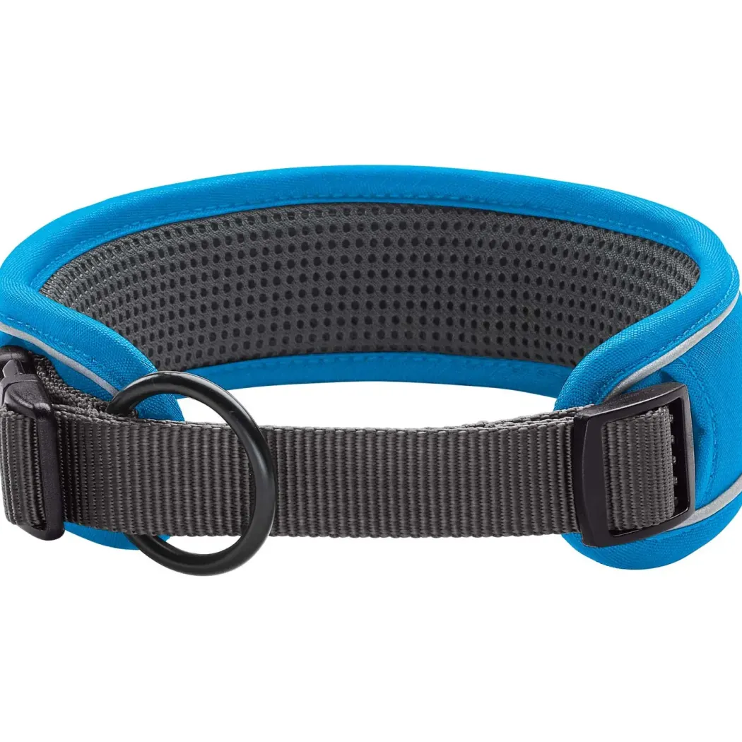 Hunter Halsbånd Divo S Lyseblå/Grå - justerbart hundehalsbånd (25-35 cm, B 4 cm)