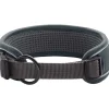 Hunter Halsbånd Divo XL Grå/Grå - justerbart hundehalsbånd (55-65 cm, B 5,5 cm)