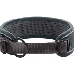 Hunter Halsbånd Divo XL Grå/Grå - justerbart hundehalsbånd (55-65 cm, B 5,5 cm)