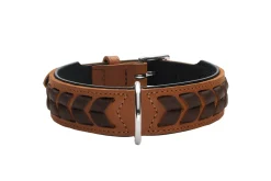 Hunter Halsbånd El Paso L 65 Cognac/Sort - 50-56 cm