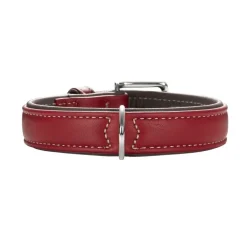 Hunter Halsbånd læder Canada Elg Str.30 Rød - 21-25 cm