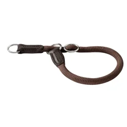 Hunter Halvkvæler halsbånd Freestyle Brun 60/10 - stilrent hundehalsbånd