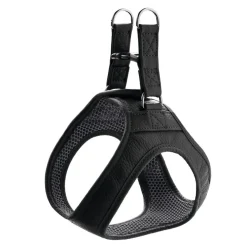 Hunter Hilo læder hundesele S sort hals 43-48 cm - blød komfort i hverdagen