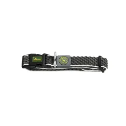 Hunter hunde halsbånd Hilo Antracit S-M - justerbart hundehalsbånd (30-43 cm, B 2,5 cm)