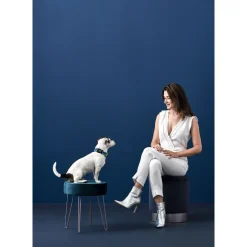 Hunter hunde halsbånd Hilo Blå L-XL - justerbart hundehalsbånd (40-60 cm, B 3,2 cm)