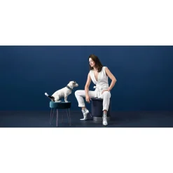 Hunter hunde halsbånd Hilo Blå L-XL - justerbart hundehalsbånd (40-60 cm, B 3,2 cm)