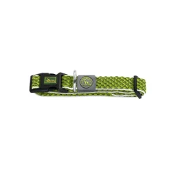 Hunter hunde halsbånd Hilo Lime M-L - justerbart hundehalsbånd (33-50 cm, B 2,5 cm)