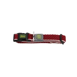 Hunter hunde halsbånd Hilo Rød S-M - justerbart hundehalsbånd (30-43 cm, B 2,5 cm)