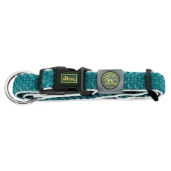 Hunter hunde halsbånd Hilo Turkis L-XL - justerbart hundehalsbånd (40-60 cm, B 3,2 cm)