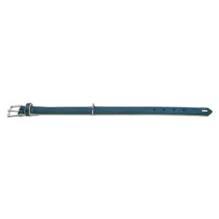 Hunter Hundehalsbånd læder Canada Elg Str.50 Petroleumsblå - 37-43 cm