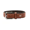 Hunter Hundehalsbånd læder Canada Elg Str.45 Cognac/Sort - 33-39 cm