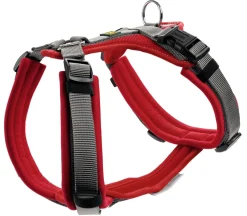 Hunter hundesele Maldon Rød og Grå S-M længde 46-82 cm 2,0 cm - fleksibel og stabil pasform