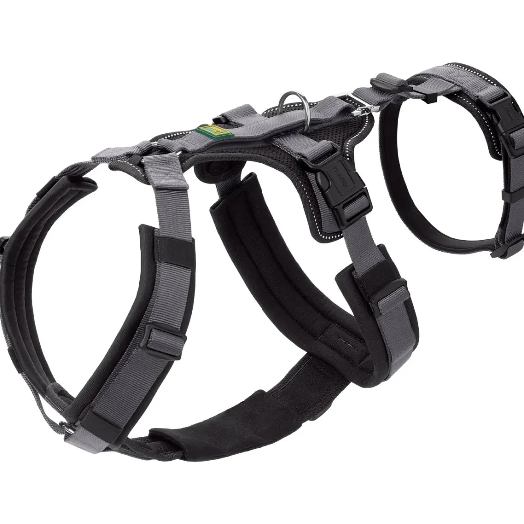 Hunter hundesele Safety Maldon Gråsort M-L længde 57-98 cm 2,5 cm - sikker pasform