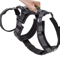Hunter hundesele Safety Maldon Gråsort L længde 66-118 cm 2,5 cm - sikker stabilitet