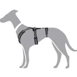Hunter hundesele Safety Maldon Gråsort L længde 66-118 cm 2,5 cm - sikker stabilitet