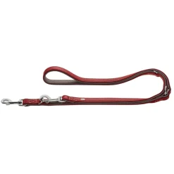 Hunter Hundesnor Canada Elg læder line 15mm Rød