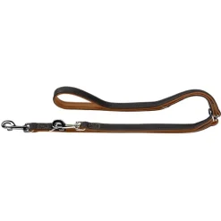Hunter Hundesnor Canada Elg læder line 15mm Sort/Cognac