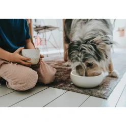 Hunter keramik Lund hunde skål 900 ml Beige