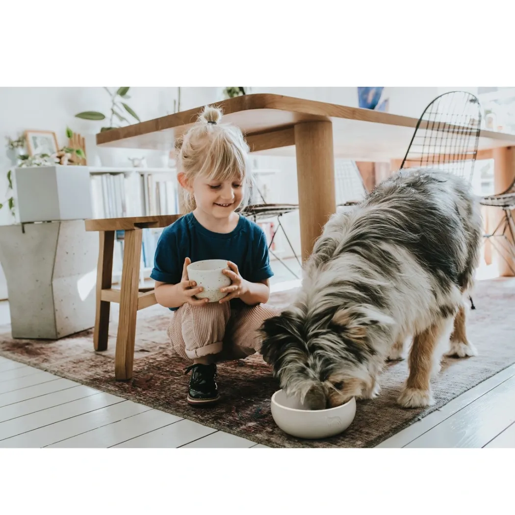 Hunter keramik Lund hunde skål 550 ml Beige