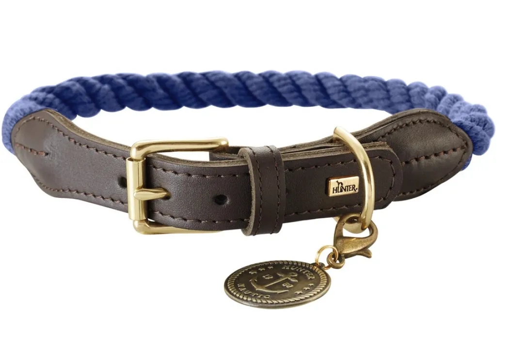 Hunter List Reb Halsbånd M Blå - 49-57 cm