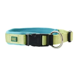 Hunter Neopren Plus hundehalsbånd grøn/petroleumsblå 60 cm - 55-60 cm indstilling