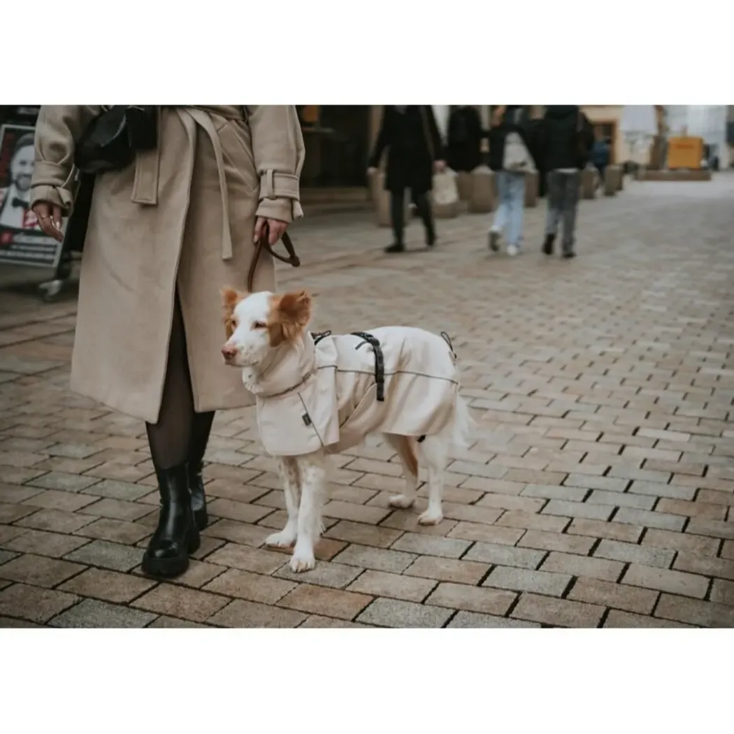 Hunter Nordby hundefrakke str 35 creme