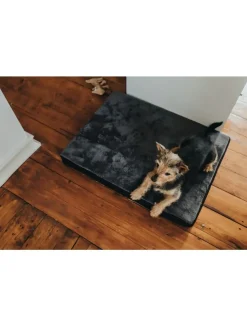 Hunter ortopædisk hundemadras Tirano M 80x60x8 cm i sort og grå