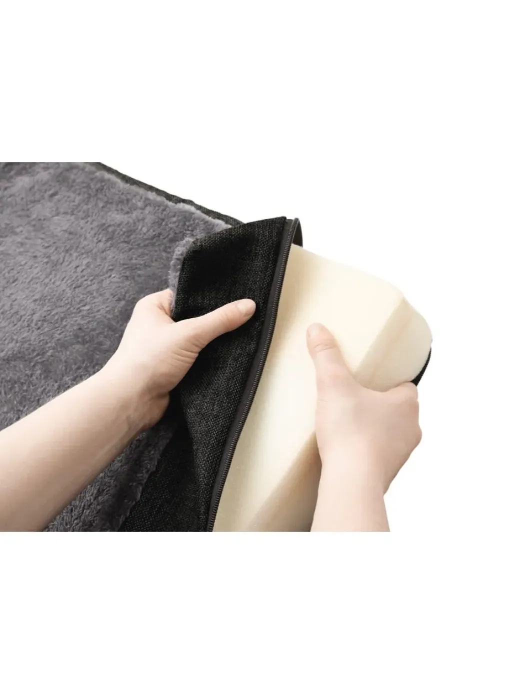 Hunter ortopædisk hundemadras Tirano XL 120x70x8 cm i sort og grå
