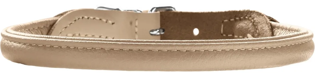 Hunter Rundsyet Elg halsbånd str. 50 Beige - justering 41-46 cm skånsom komfort