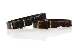 Hunter Sansibar Solid 40 Hundehalsbånd i læder - 30-36 cm