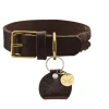 Hunter Sansibar Solid 45 Hundehalsbånd i læder - 34-40 cm