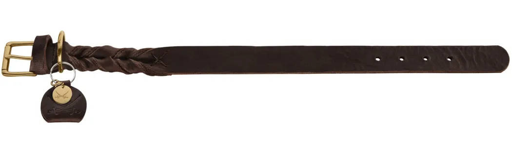 Hunter Sansibar Solid 55 Hundehalsbånd i læder - 43-49 cm