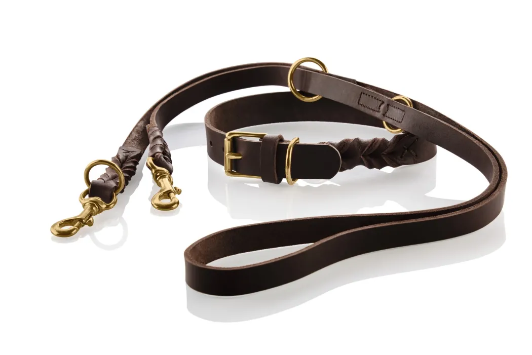 Hunter Sansibar Solid 60 Hundehalsbånd i læder - 48-54 cm