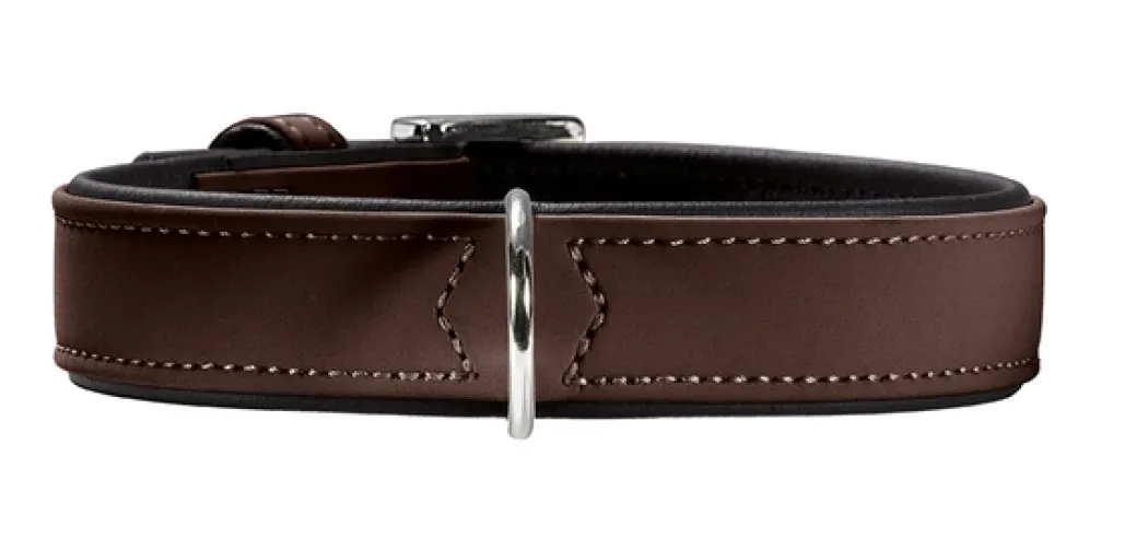 Hunter Softie hundehalsbånd 65 cm brun - 51-59 cm indstilling