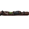 Hunter Vario Basic Halsbånd Brun S 22-35 cm - Ekstra bredt og komfortabelt nylonhalsbånd