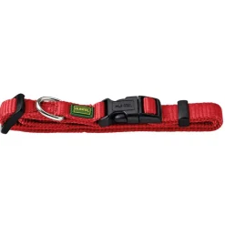 Hunter Vario Basic Halsbånd Rød M 30-45 cm - Ekstra bredt og komfortabelt halsbånd