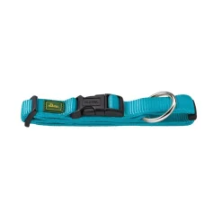 Hunter Vario Plus Halsbånd Petroleumsblå M 35-53 cm - Komfortabelt og justerbart hundehalsbånd