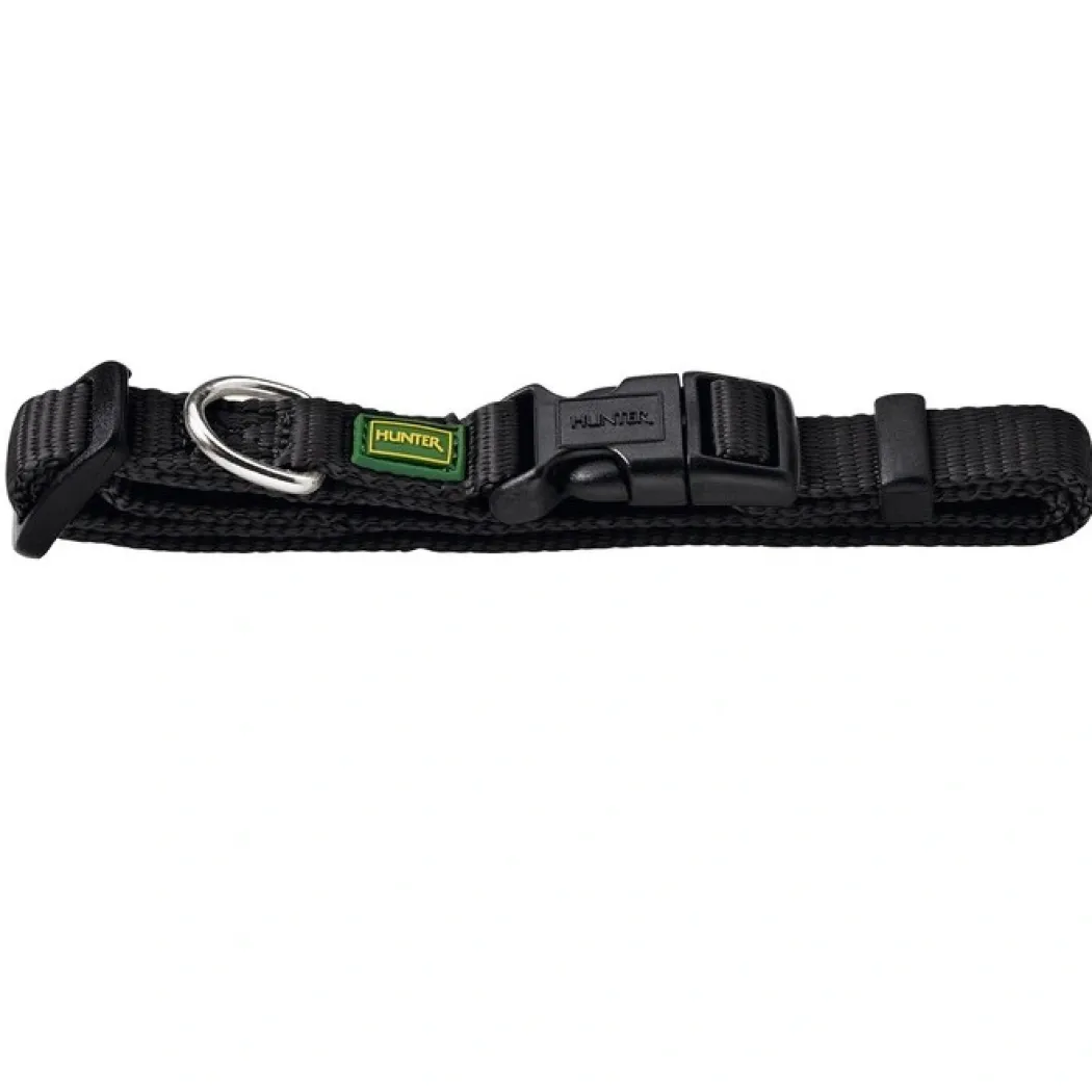 Hunter Vario Plus Halsbånd Sort XS 22-35 cm - Komfortabelt og justerbart hundehalsbånd