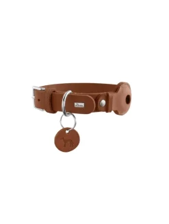 Hunter Viborg AirTag Halsbånd Cognac S 45 - Justerbar 32-38 cm