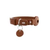 Hunter Viborg AirTag Halsbånd Cognac M-L 60 - Justerbar 47-53 cm